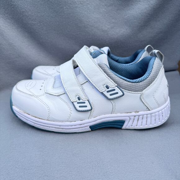 Orthofeet 652 Shoes Mens Size 8 6E XX-Wide White Leather Walking Sneakers - Picture 2 of 8